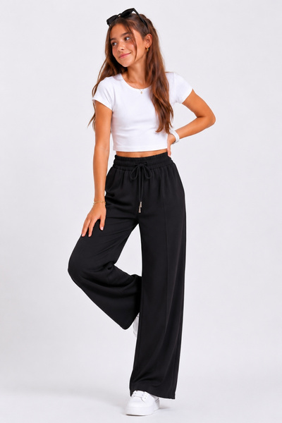 AHENGİM Devojčice, široke ležerne pantalone visokog struka, model AK2619