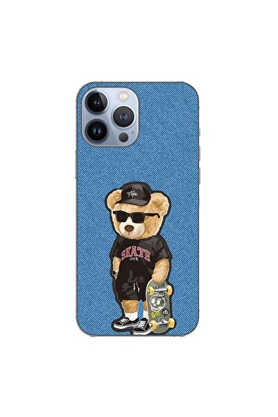 OEM Husa compatibila cu Apple iPhone 13 Pro Max Silicon Gel Tpu Model Bear Sk...