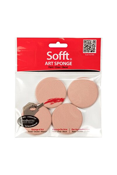 Panpastel Set de bureți de aplicare Sofft, 4 bucăți rotunde