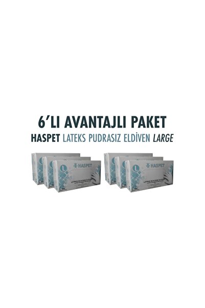 Has-Pet HASPET LATEKS PUDRASIZ ELDİVEN LARGE 6 LI AVANTAJLI PAKET