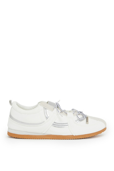 Styli Solid Lace-Up Sneakers