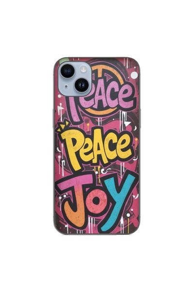 OEM Husa compatibila cu Apple iPhone 14 Plus Silicon Gel Tpu Model Peace and ...