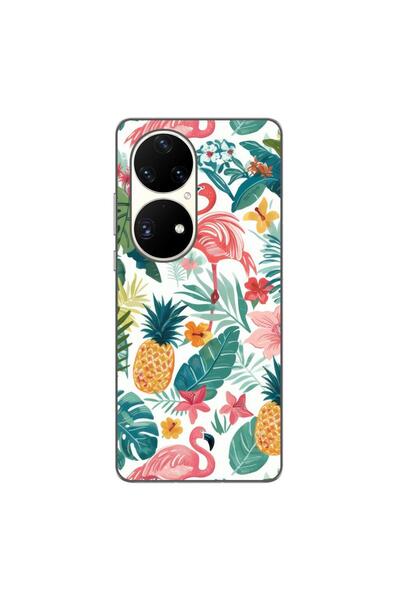 OEM Husa compatibila cu Huawei P50 Pro Silicon Gel Tpu Model Tropical Pattern