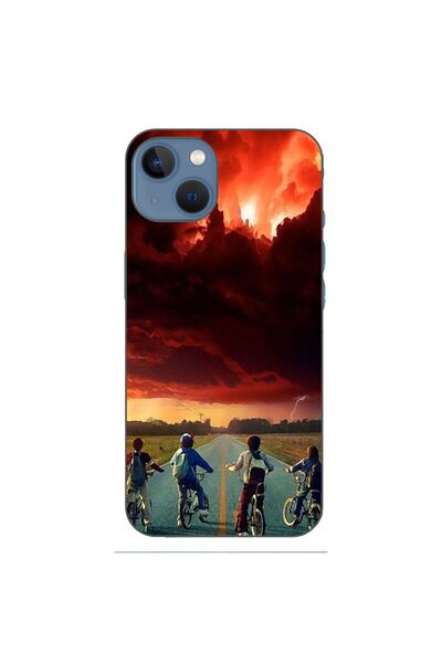 OEM Husa compatibila cu Apple iPhone 13 Silicon Gel Tpu Model Stranger Things...