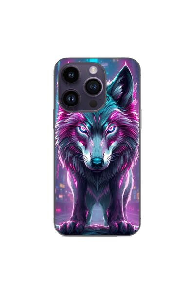 OEM Husa compatibila cu Apple iPhone 14 Pro Silicon Gel Tpu Model Cyberpunk Wolf