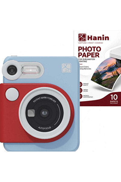 hanın Set cameră foto instantanee M6 pentru ziua de naștere, albastru – 10 fo...