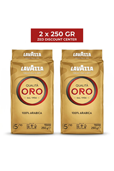 LavAzza Cafea măcinată Qualità Oro 100% Arabica, prăjire medie, pachet dublu ...