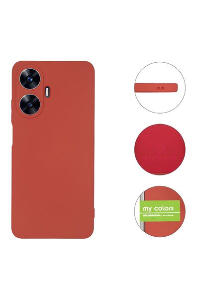 Sonique Θήκη Σιλικόνης My Colors Realme C55 Μπορντό Ανοιχτό