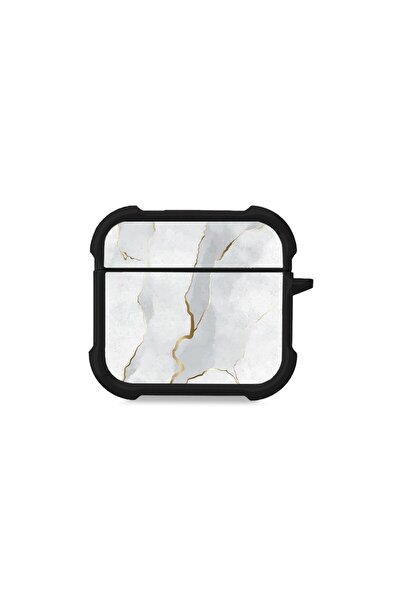 Sonique Θήκη Σιλικόνης Marble Series για AirPods 4 Λευκό 01