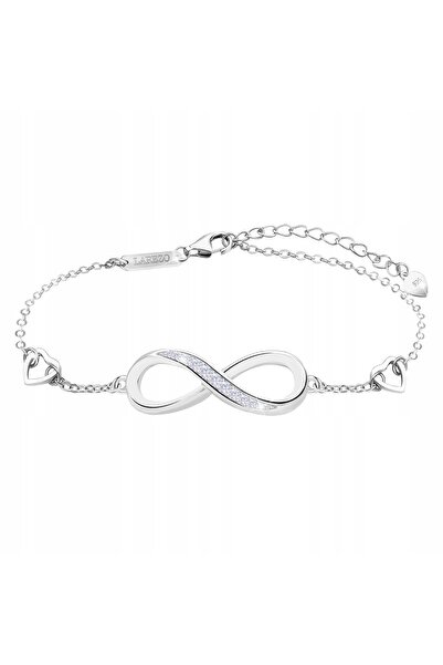 Larezo Brățară din argint cu Infinit și Zirconiu Cubic Love Forever ARGINT 925
