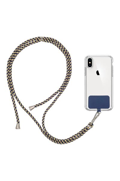 Sonique Κορδόνι Λαιμού Lanyard για Κινητά Rainbow Μπλε
