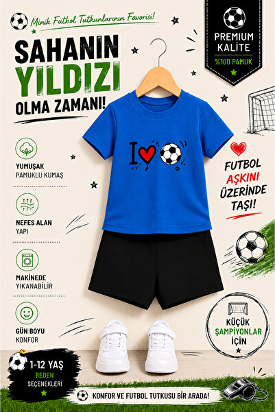 OVERMAX I ❤️   Goal Printed Kids' Set – T-Shirt & Shorts 2-Piece Combination ...