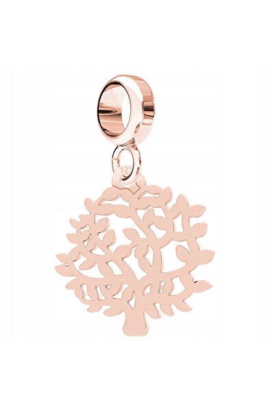 Larezo Charm Pendant For Modular Bracelets, 925 Silver Plated With 18K Rose G...