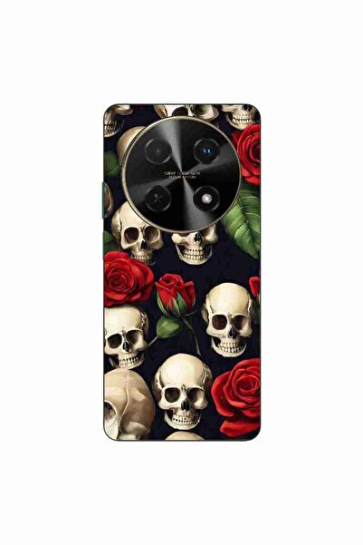 OEM Θήκη συμβατή με Huawei Nova 12i από σιλικόνη gel TPU με σχέδιο κρανία και...
