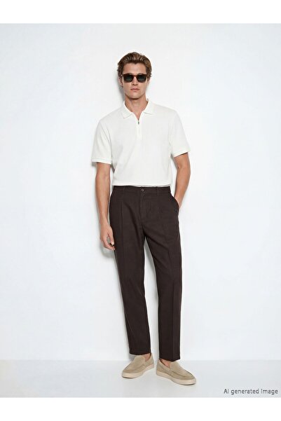 LC Waikiki Regular Fit Viscose Men's Pleated Trousers