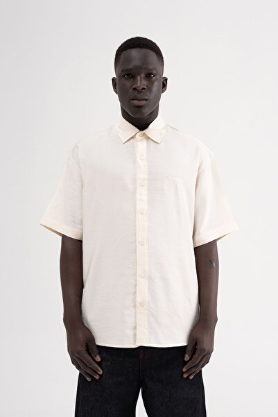 Machinist Oversized Basic Men's Shirt – Ecru S