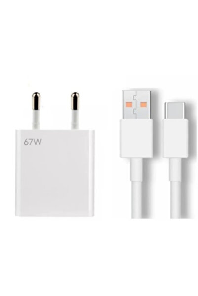 NUVİOMİ Xiaomi Uyumlu 67 w Turbo Hızlı Şarj Adaptörü+Kablo Seti
