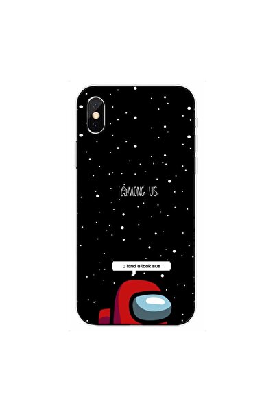 OEM Husa compatibila cu Apple iPhone X Silicon Gel Tpu Model Among Us