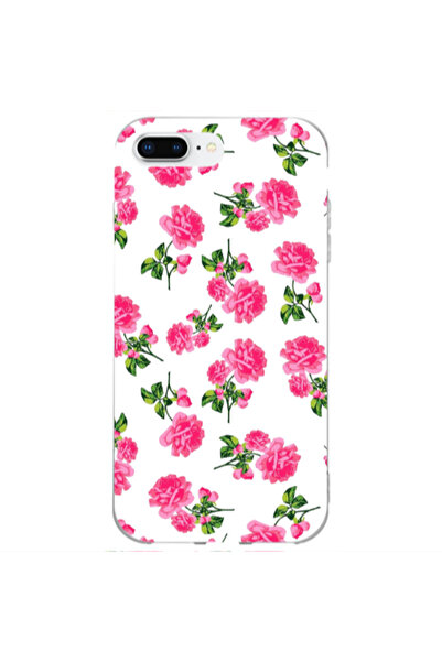 Other Apple iPhone 7 Plus Roses White Transparent Silicone TPU Θήκη