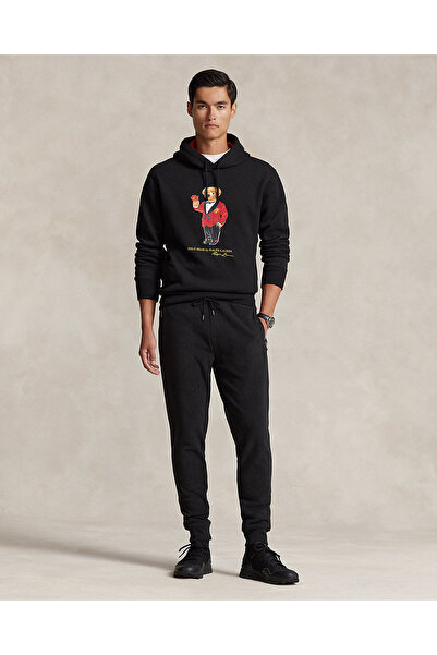 Ralph Lauren Black Label Moon New Year Polo Bear Fleece Hooded Sweatshirt