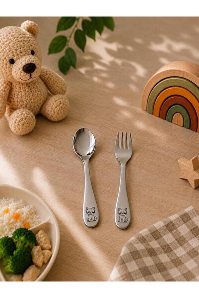 findhouse Yeni Nesil Çocuk Kaşığı 18/10 304 Paslanmaz Çelik Çatal Kaşık Seti ...