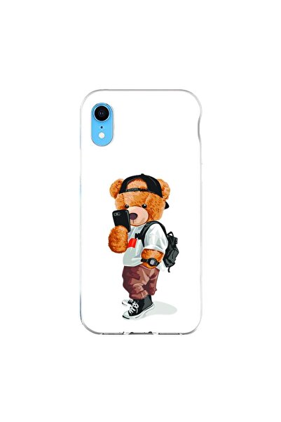 OEM Husa compatibila cu Apple iPhone XR Silicon Gel Tpu Model Bear Teddy Selfie