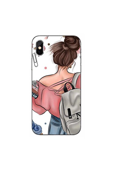 OEM Husa compatibila cu Apple iPhone XS Max Silicon Gel Tpu Model Girl Fashio...