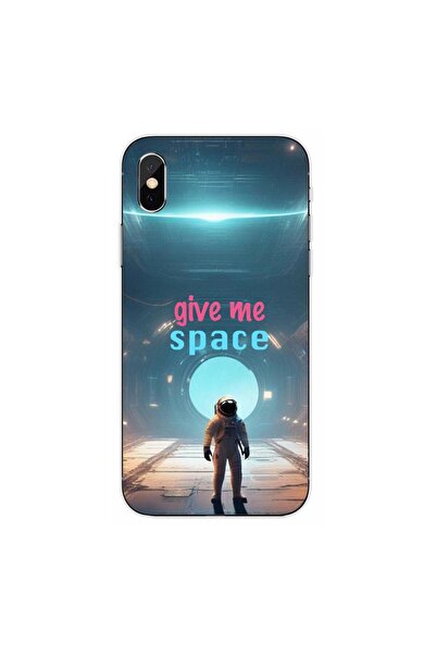 OEM Case compatible with Apple iPhone XS Max Silicon Gel Tpu Model Give Me Space