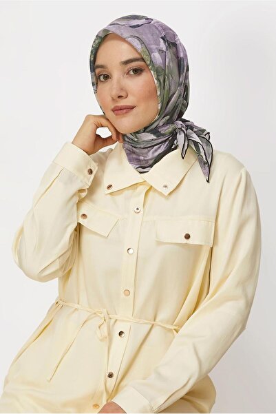 Alvina Patterned Natural Scarf 8633