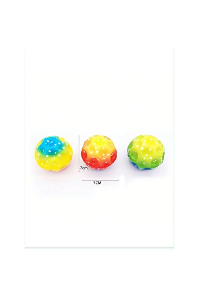 OEM Jucărie pentru copii, Minge săritoare Planet, Poliuretan, 7x7cm, Multicolor, lumina