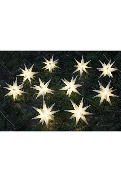 Other Ghirlandă luminoasă tip stea, cu 10 stele LED de Advent, stea de exteri...