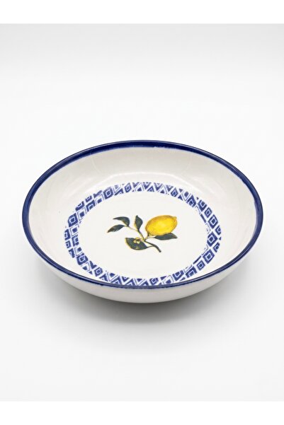 maia Porcelain Maia Porselen 19 cm 6lı Limon Desenli Yemek Tabağı Seti