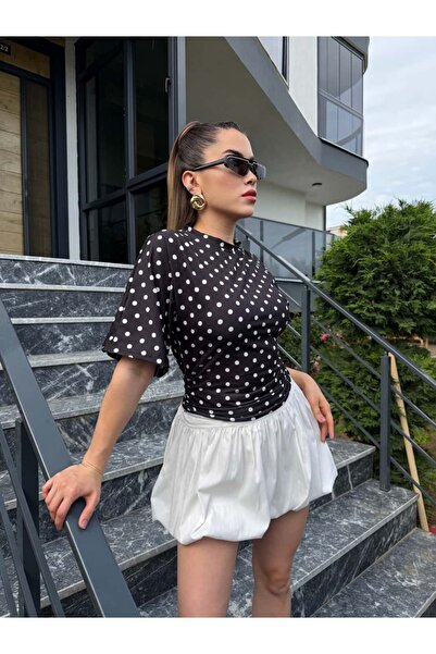 ROUPAS COLLECTİON Noir Dot Bluz