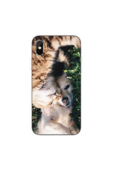 OEM Husa compatibila cu Apple iPhone XS Silicon Gel Tpu Model Caine si Pisica