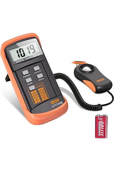 Dr.Meter Цифров измервател на осветеност LX1330B, луксметър с обхват на измер...