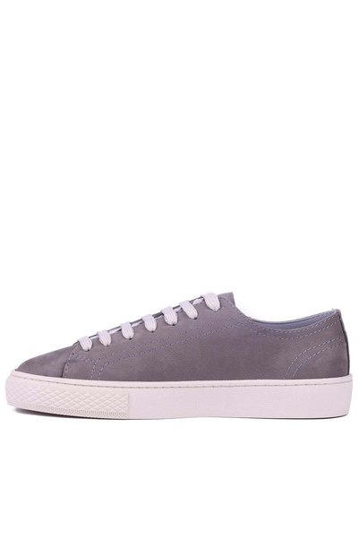 Shoetyle - Genuine Nubuck Leather Gray Color Men's Sneaker - 666-0381