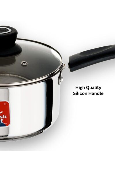 British Chef Stainless Steel Saucepan by | Compatible with Gas and Induction ...