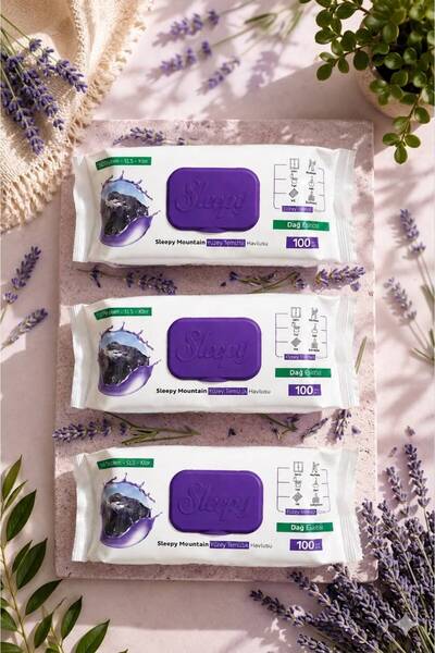 Mercaton Top Bottom Set of 3 Purple Cleaning Wipes