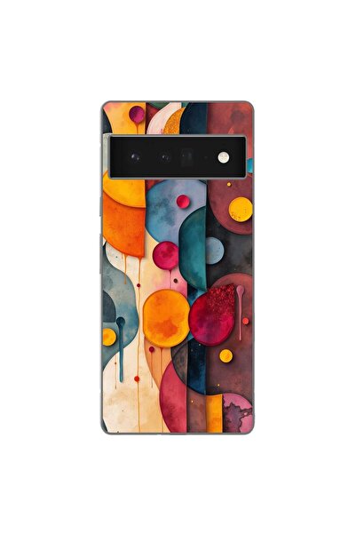OEM Husa compatibila cu Google Pixel 6 Pro Silicon Gel Tpu Model Abstract Sha...