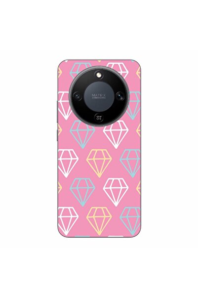 OEM Husa compatibila cu Honor Magic8 Lite Silicon Gel Tpu Model Diamond Patte...
