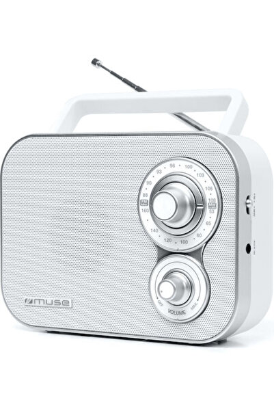 Muse.Co Muse M-051 R Ρετρό Φορητό Ραδιόφωνο Ηλεκτρικό / Μπαταρίας Λευκό