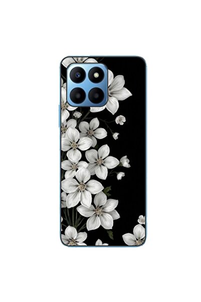 OEM Husa compatibila cu Honor X8 5G Silicon Gel Tpu Model Pure White Flowers