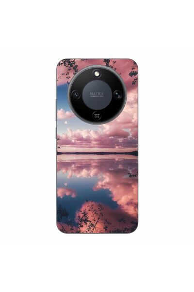 OEM Husa compatibila cu Honor Magic8 Lite Silicon Gel Tpu Model Pink Clouds
