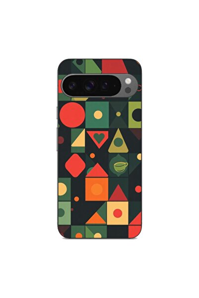 OEM Husa compatibila cu Google Pixel 9 Pro XL Silicon Gel Tpu Model Retro Shapes