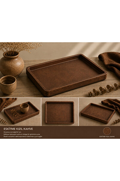 Art By Aslı Wabi Sabi Style Decorative Tray 20X27