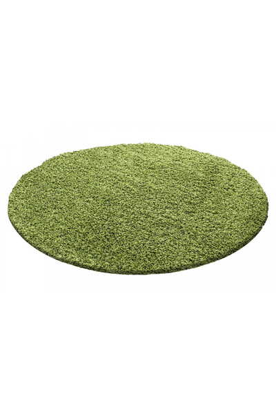 AYYILDIZ Covor Shaggy, Life unicolor Rotund, 80 x 80 cm, Verde, Polipropilen,...