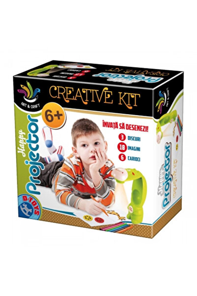 D-Toys Happy Proiector - Proiector în formă de hipopotam, cu imagini și desen...