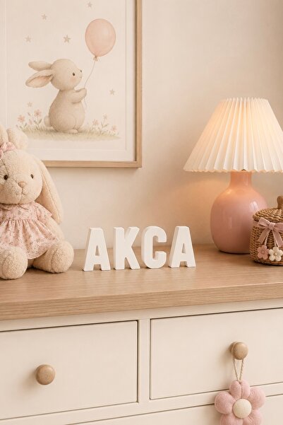 Mandalin Art Studio Kişiye Özel Bebek Odası Dekoratif İsimlik - Tek Harf