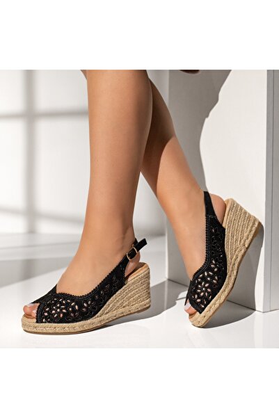 Modlet.ro Women's black platform sandals EVA29