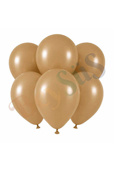 BeySüS Desert Sand Color Latex Retro Balloon (30 cm) - 6 Pieces